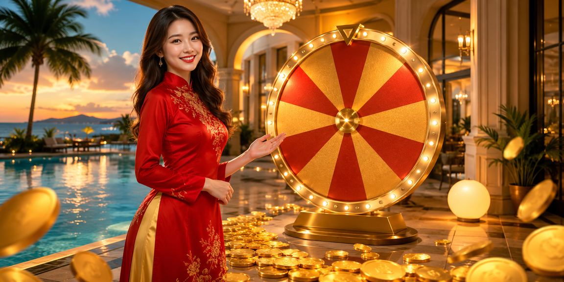 Người phụ nữ mặc áo dài tại Đà Lạt tham gia bốc thăm may mắn trực tuyến trên điện thoại